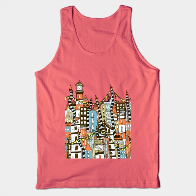 Town fair Tank Top by Swadeillustrations